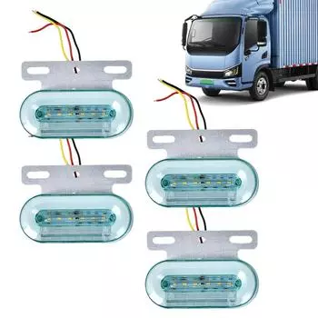Светодиодные габаритные огни для прицепа 24 В, сигнальные ходовые огни, 4 шт., водонепроницаемые, супер яркие светодиодные габаритные огни для прицепа для пикапа жёлтый