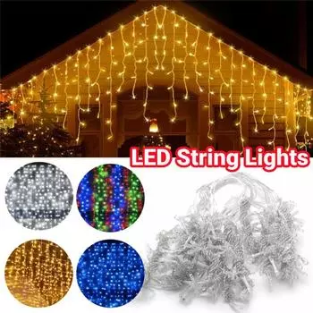 Светодиодные гирлянды 3,5 м 96 светодиодов водонепроницаемые гирлянды для украшения рождественской свадебной вечеринки
