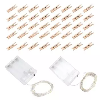 Светодиодные гирлянды для фотоклипов, гирлянды из медной проволоки, украшения для вечеринок и рождественских праздников 2m