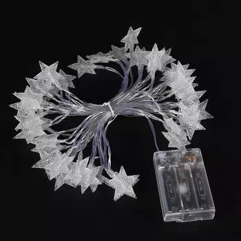 Светодиодные гирлянды на батарейках Ejoyous 6 м 19 футов 40 светодиодных ламп в форме звезды Fairy Decorative Li