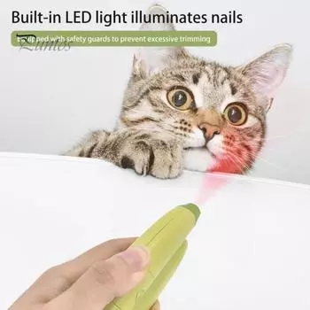 Светодиодные кусачки для когтей для домашних животных со встроенным освещением. Безопасно. Легкая стрижка когтей для собак и кошек. Удобная ручка. Нежные триммеры для когтей. Улучшенная видимость. кофейный