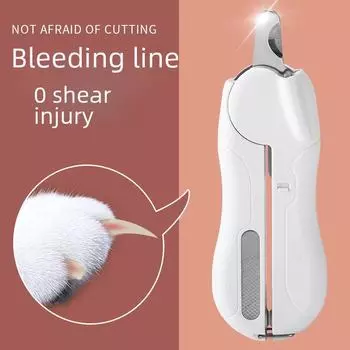 Светодиодные кусачки для ногтей для кошек и собак - Профессиональные безопасные кусачки для кровных линий Green зелёный