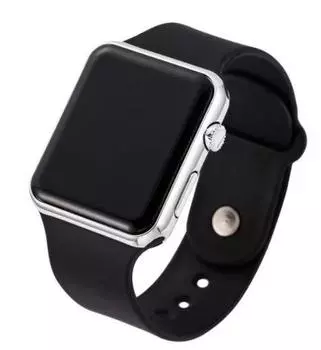 Светодиодные квадратные детские электронные часы студенческие часы One Size серебряный