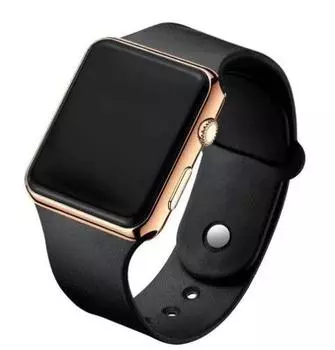 Светодиодные квадратные детские электронные часы студенческие часы One Size чёрный