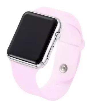 Светодиодные квадратные детские электронные часы студенческие часы One Size розовый