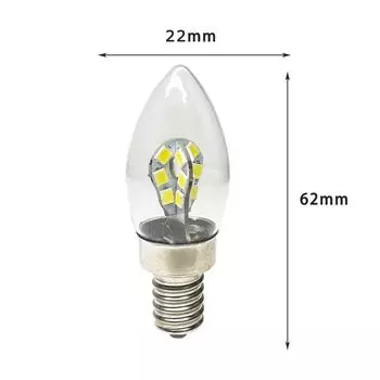 Светодиодные лампочки-свечи E12 E14 2 Вт 2835 SMD 24 светодиода с прозрачным стеклянным корпусом 85-265 В заменяют галогенные лампы 25 Вт для люстры E14