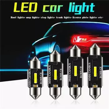 Светодиодные лампы C5W C10W Супер яркий автомобильный купольный светильник Canbus Авто Интерьерные лампы для чтения 31mm