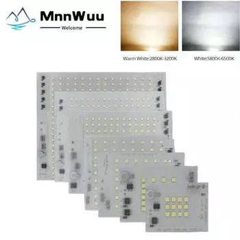 Светодиодные лампы чипы 220 В SMD чип 2835 Smart IC светодиодный модуль Замена 10 Вт 20 Вт 30 Вт 50 Вт 100 Вт для наружного прожектора прожектор 10W AC220V белый