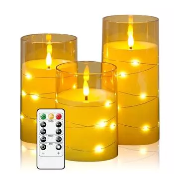 Светодиодные лампы для дома Электронная свеча Светодиодная декоративная свеча с дистанционным управлением Светодиодная стеклянная свеча для рождественской свадебной вечеринки синий