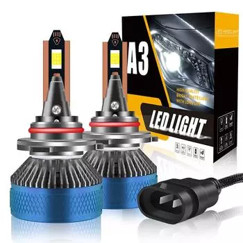 Светодиодные лампы для фар A3 9005 12 В 28-35 Вт 6000 К галогенные сменные лампы, упаковка из 2 шт. 9005