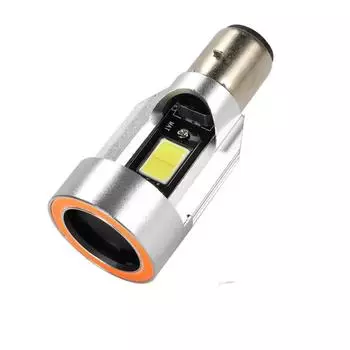 Светодиодные лампы для мотоциклетной фары COB с ангельскими глазками, головной свет, противотуманная фара, 40 Вт 4000 лм