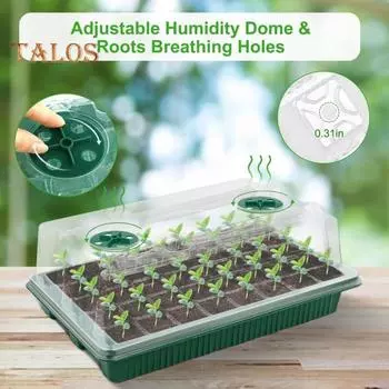 Светодиодные лампы для растений, полноспектральные лампы для выращивания растений с таймером, простые в использовании, для внутренней мини-теплицы, поддоны для проращивания растений, набор ламп для выращивания растений A чёрный