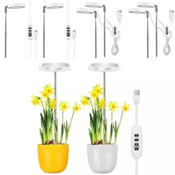 Светодиодные лампы для выращивания растений Светодиодные лампы для выращивания растений Выдвижная лампа для выращивания растений в помещении A чёрный