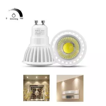 Светодиодные лампы GU10 с регулируемой яркостью, белый/теплый белый, энергосберегающий свет, светодиодный прожектор AC220V 3W 5W 7W