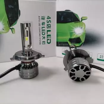 Светодиодные лампы H4 12 В 55 Вт 6000 К High Lumen LED Auto Headlight Kit Car Headlight Bulbs LED Lamp Bulbs холодный белый