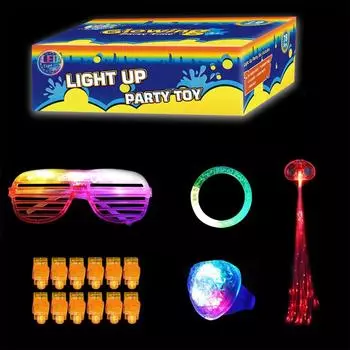 Светодиодные лампы, игрушки, подарки на вечеринки, дни рождения для взрослых и детей, набор очков для вспышки на Хэллоуин One Size