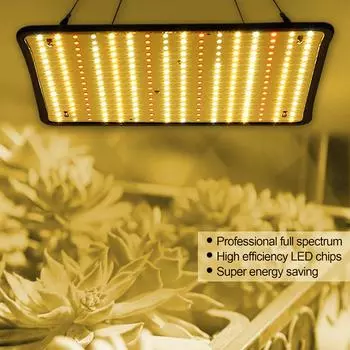 Светодиодные лампы полного спектра для выращивания растений с панелью переключателей вкл/выкл. Фитолампа для комнатных растений Освещение для выращивания рассады на гидропонике EU