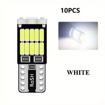 Светодиодные лампы T10 W5W 26SMD 4014 чип Белый 12В Автомобильный салон Подсветка номерного знака 10 шт.