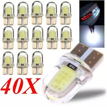 Светодиодные лампы W5W T10 194 168 W5W COB 4SMD для парковки, автомобильные клиновидные габаритные огни, Canbus Silica, яркие белые лампочки для номерного знака