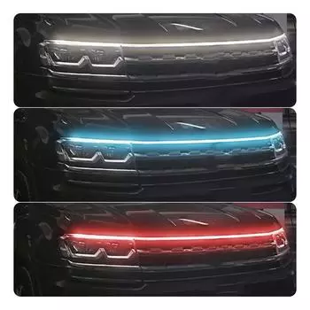 Светодиодные ленты на капот автомобиля, автомобильный двигатель, под капотом, светодиодные ленты, декоративные водонепроницаемые дневные ходовые огни 12 В 100 белый