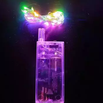 Светодиодные медные провода батарейный ящик праздничные гирлянды 2m 20 lights