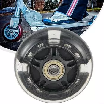 Светодиодные мигающие колеса для самоката диаметром 80 мм, подходящие для безопасного катания на коньках синий