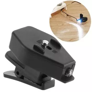 Светодиодные мини-очки для чтения, очки для очков, регулируемые для чтения, универсальная лампа с зажимом, уникальная чёрный