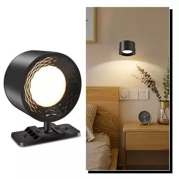 Светодиодные настенные светильники для чтения с дистанционным управлением, лампа с 3 цветовыми температурами, магнитное вращение на 360°, беспроводная для домашней лампы Without Remote