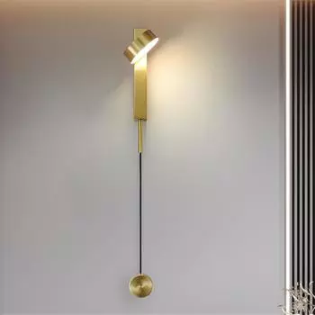 Светодиодные настенные светильники для помещений, вращающийся переключатель яркости, светодиодный настенный светильник, современный декор для лестницы, настенное бра для гостиной, светодиодный светильник 12 Вт Warm White (2700-3500K) чёрный