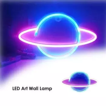 Светодиодные настенные светильники Художественная лампа Планета Неоновая вывеска Фонарь Декоративный настенный светильник A