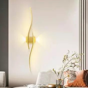 Светодиодные настенные светильники Nordic, настенные лампы для спальни, интерьер, черное золото, белое настенное бра, светильники для лестниц, проходов, дома Cool White