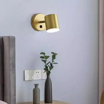 Светодиодные настенные светильники Nordic, настенные светильники для чтения в спальне, настенные светильники для прохода, фоновая лампа для украшения интерьера, домашнее освещение 3-color light