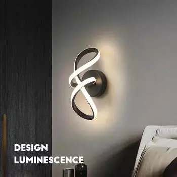 Светодиодные настенные светильники у кровати, современные настенные бра для спальни, лестницы, прохода, гостиной, украшения дома, внутреннее освещение, светильник с люстрой Cold White(no RC)