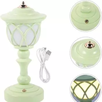 Светодиодные настольные лампы, мини-ночник в стиле ретро, защита глаз, USB-перезаряжаемый ночник, сенсорный, регулируемый, прикроватная лампа для чтения, декор комнаты