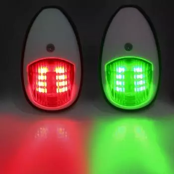 Светодиодные навигационные RGB-фары для морских судов, яхт, лодок, боковые габаритные фонари, навигационные сигнальные маяки, автомобильные аксессуары, грузовой прицеп 12 В 24 В чёрный