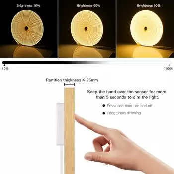 Светодиодные неоновые гирлянды с ручным управлением и бесступенчатым сенсорным диммером Светодиодные ленты 220 В - 12 В ЕС блок питания водонепроницаемый 1m белый