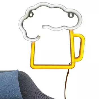 Светодиодные неоновые вывески для баров, неоновые вывески для свадебной спальни, светодиодные вывески в форме пива, светодиодные неоновые вывески для семьи, двойной источник питания CHINA