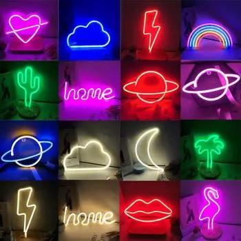 Светодиодные неоновые вывески, облако, неоновая вывеска, настенный светильник, Декор, подарок на день рождения, неоновая лампа для комнаты, дома, вечеринки, свадьбы, украшения Lightning (34*13cm) синий