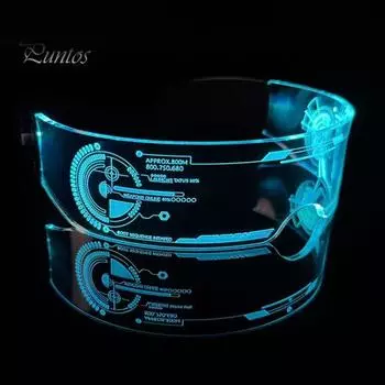 Светодиодные очки Rave, космические солнцезащитные очки, 7 цветов, мигающие, удобная посадка, сверхлегкие, многоцветные, светящиеся очки, очки B