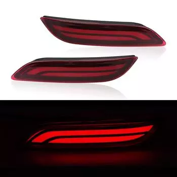 Светодиодные отражатели бампера для Toyota Camry 2018 2019 2020 2021 2022 2023 2025 Динамический указатель поворота Задний противотуманный фонарь стоп-сигнала