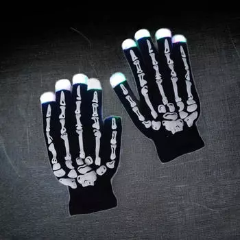 Светодиодные перчатки с мигающим светом для сценических выступлений, костюмов, аксессуаров для вечеринок