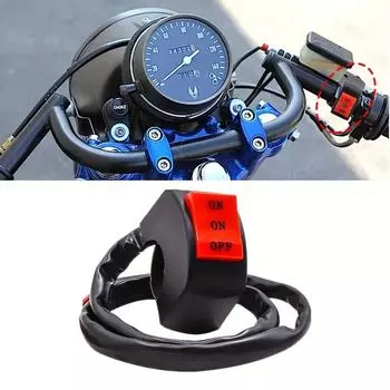 Светодиодные переключатели фар дальнего света, трехрядные, кнопка переключения на руль мотоцикла, кнопка переключения дальнего света мотоцикла чёрный