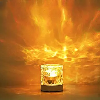 Светодиодные перезаряжаемые USB Ambient настольные лампы RGB Water Wave настольная декоративная лампа 3color dimming