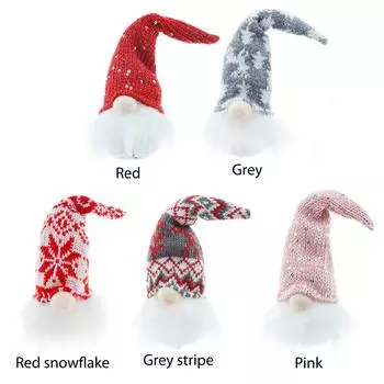 Светодиодные плюшевые гномы с подсветкой, праздничные атрибуты, скандинавский рождественский орнамент в виде гнома E