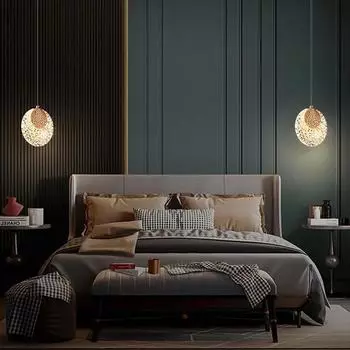 Светодиодные подвесные светильники Nordic Crystal для внутреннего освещения, украшения гостиной, обеденных столов, прикроватных светильников для спальни Warm light