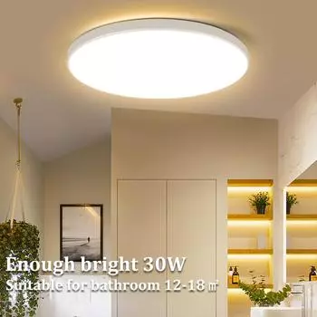 Светодиодные потолочные светильники 220 В, круглые современные потолочные светильники, 12 Вт/18 Вт/30 Вт/40 Вт, панельные светодиодные светильники для комнаты, гостиной, комнаты, спальни, кухни white light 6500K