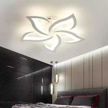 Светодиодные потолочные светильники 3/5 Angle Star Внутреннее освещение Спальня Гостиная Кабинет Коридор Балкон Домашний декор Черный Белый Лампа Lustre Warm Light