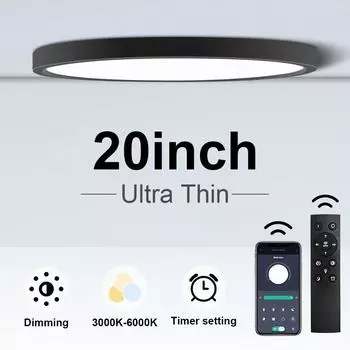 Светодиодные потолочные светильники Ультратонкие светодиодные светильники Desig Smart Lamp Светильник для гостиной Спальня Кухня Прихожая Домашний декор Блеск Remote Dimming