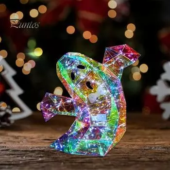 Светодиодные призматические радужные огни для украшения Хэллоуина, милые забавные украшения, жуткие тыквенные черепа, декор для вечеринки разноцветный