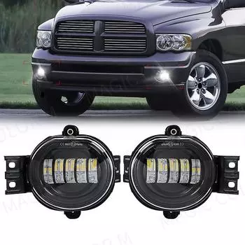 Светодиодные противотуманные фары для Dodge Ram 1500 2002-2008 2500/3500 2003-2009 Durango Truck 2004-2006 с ангельскими глазками, противотуманные фары, водонепроницаемые, 12 В